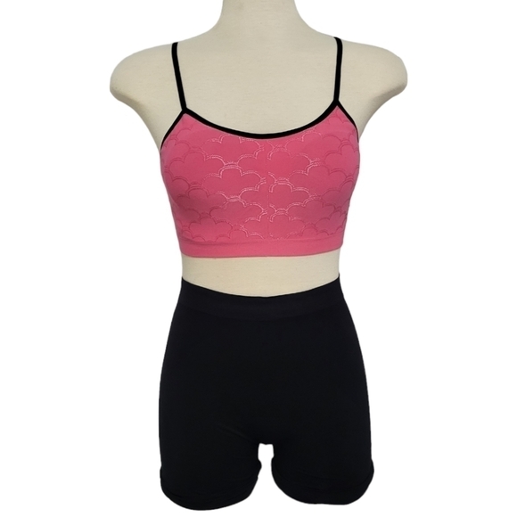 Women's 2 Piece Sports Bra & Bike Short Set Size Small NWOT - Picture 2 of 4